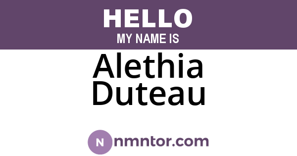 Alethia Duteau
