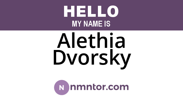 Alethia Dvorsky