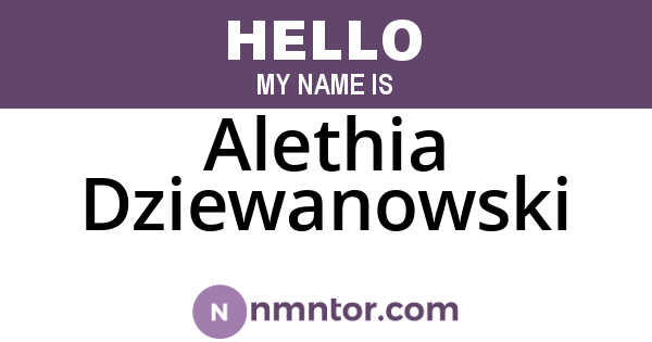Alethia Dziewanowski