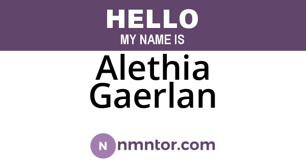 Alethia Gaerlan