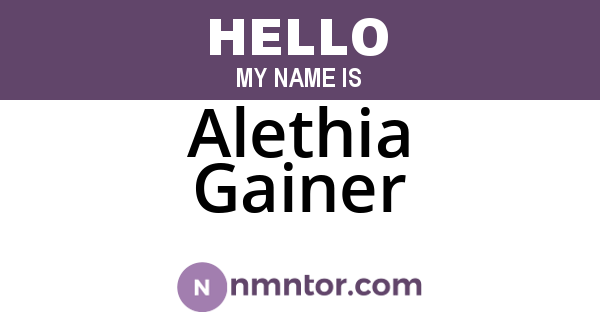Alethia Gainer