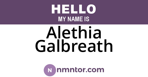 Alethia Galbreath
