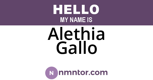 Alethia Gallo