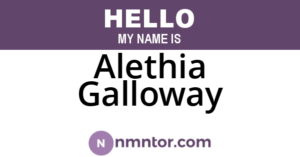 Alethia Galloway