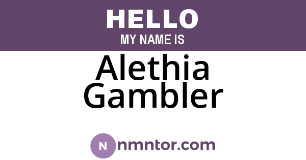 Alethia Gambler