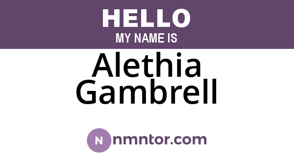 Alethia Gambrell