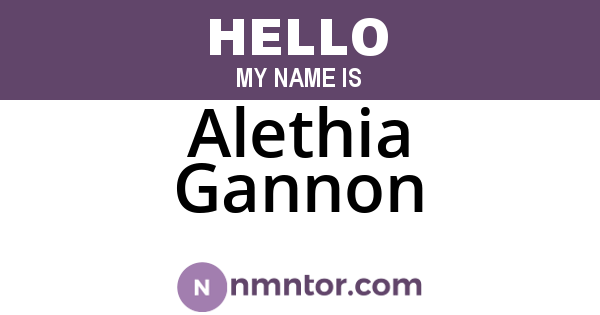 Alethia Gannon