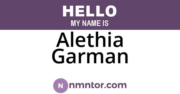 Alethia Garman