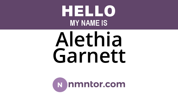 Alethia Garnett