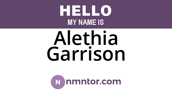Alethia Garrison
