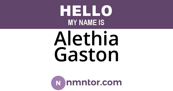 Alethia Gaston