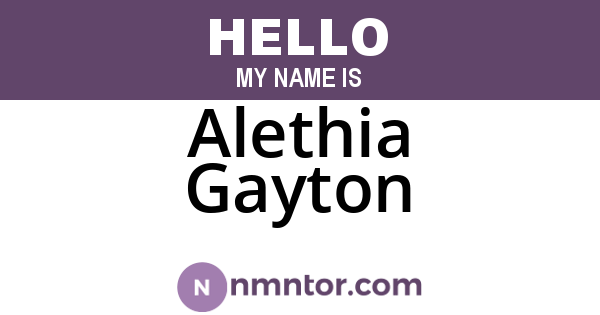 Alethia Gayton