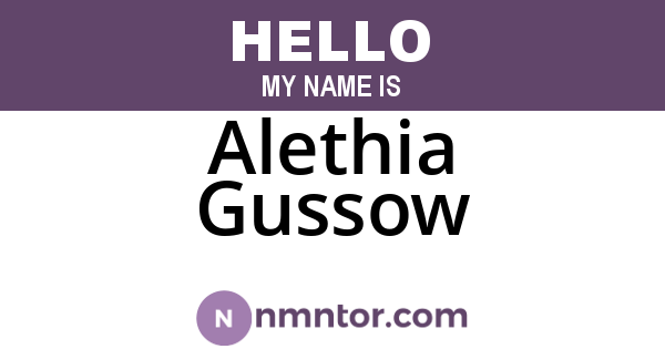 Alethia Gussow