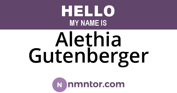 Alethia Gutenberger