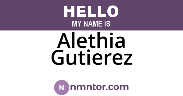 Alethia Gutierez