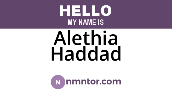 Alethia Haddad