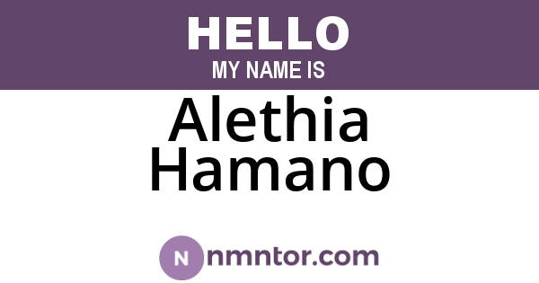 Alethia Hamano