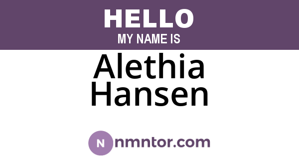 Alethia Hansen