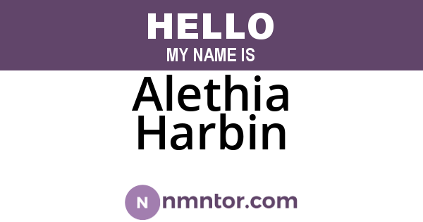 Alethia Harbin