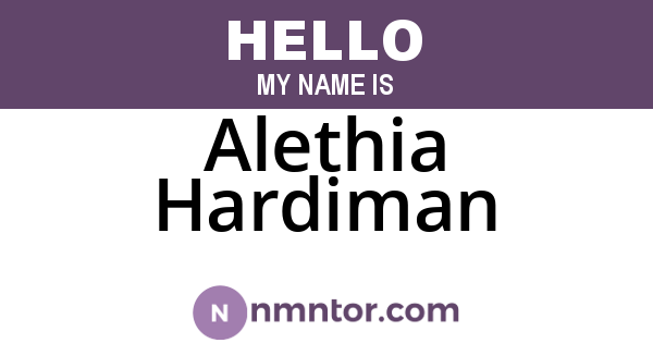 Alethia Hardiman