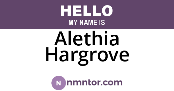 Alethia Hargrove