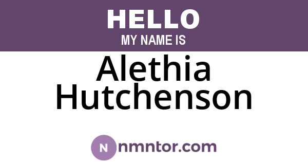 Alethia Hutchenson