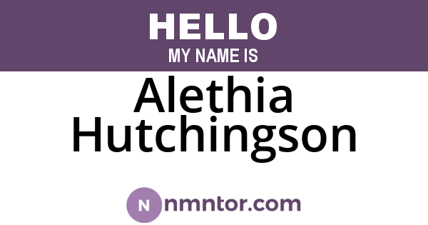 Alethia Hutchingson