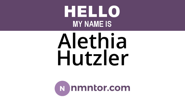 Alethia Hutzler