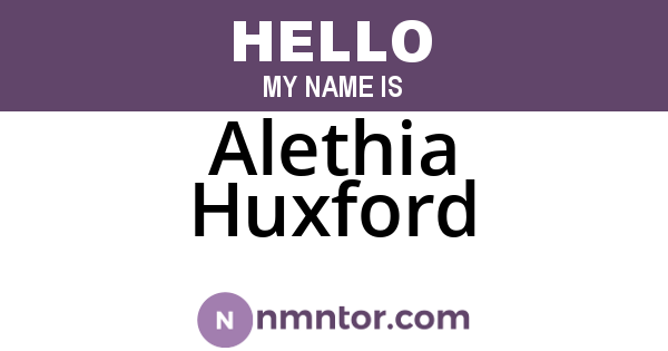 Alethia Huxford