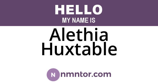 Alethia Huxtable