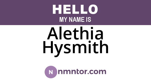 Alethia Hysmith