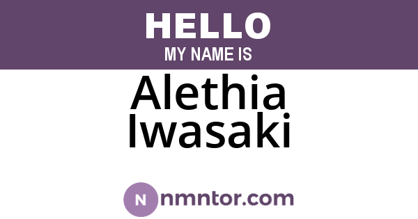Alethia Iwasaki