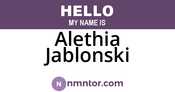 Alethia Jablonski