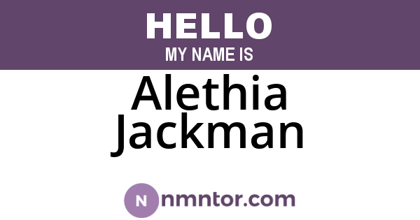 Alethia Jackman