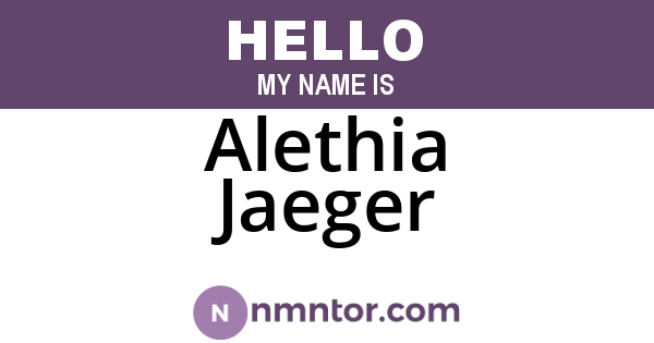 Alethia Jaeger