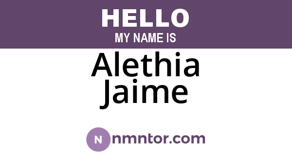 Alethia Jaime