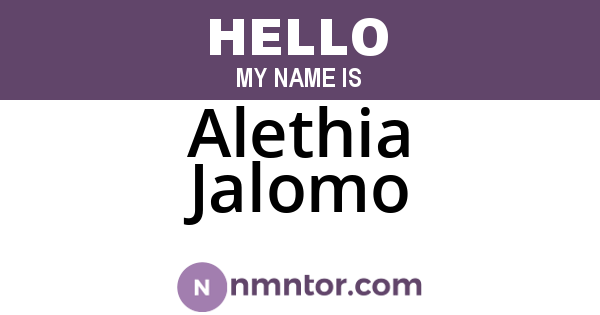 Alethia Jalomo