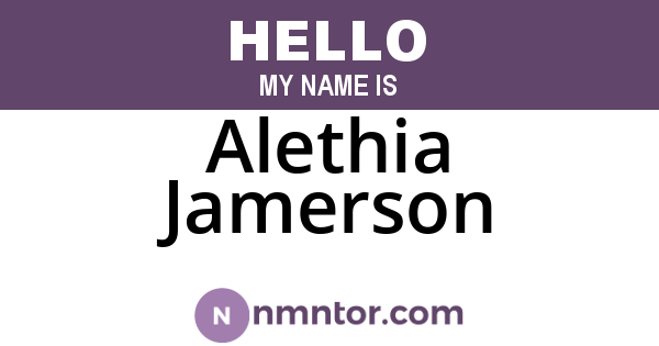Alethia Jamerson