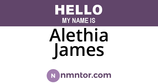 Alethia James