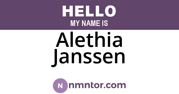 Alethia Janssen