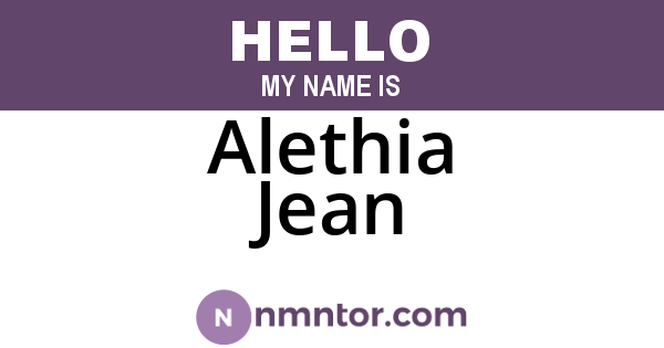 Alethia Jean