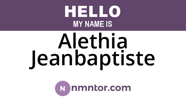 Alethia Jeanbaptiste