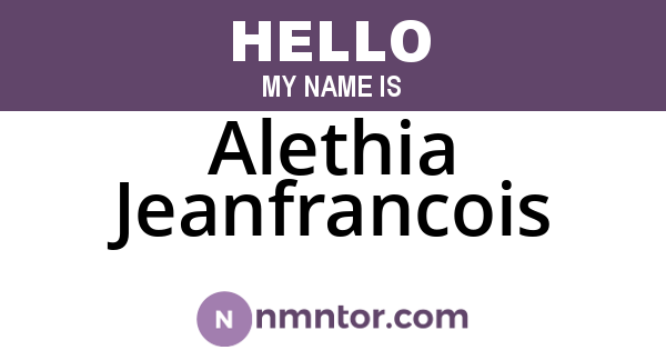 Alethia Jeanfrancois