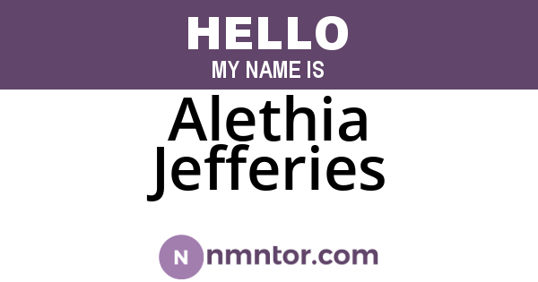 Alethia Jefferies