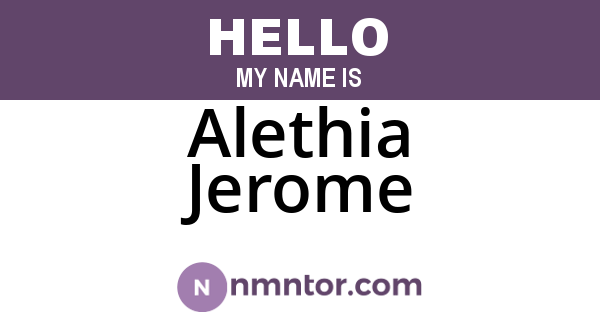 Alethia Jerome