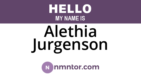 Alethia Jurgenson