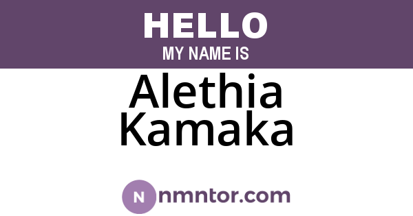 Alethia Kamaka