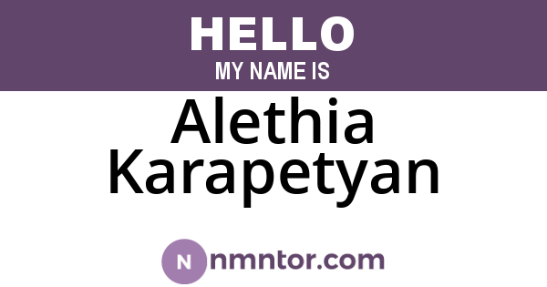 Alethia Karapetyan