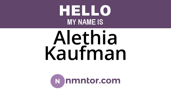 Alethia Kaufman