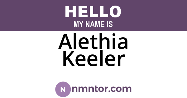 Alethia Keeler